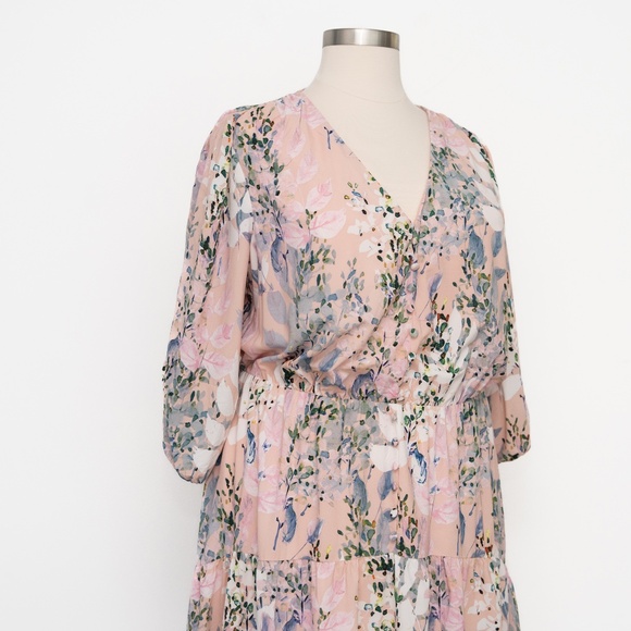 Adrianna Papell - Floral-Print Midi Dress - Picture 6 of 10